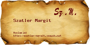 Szatler Margit névjegykártya